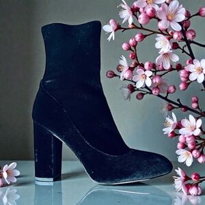 SAM EDELMAN Velour Boots Mid Calf • Size 7.5 • Women